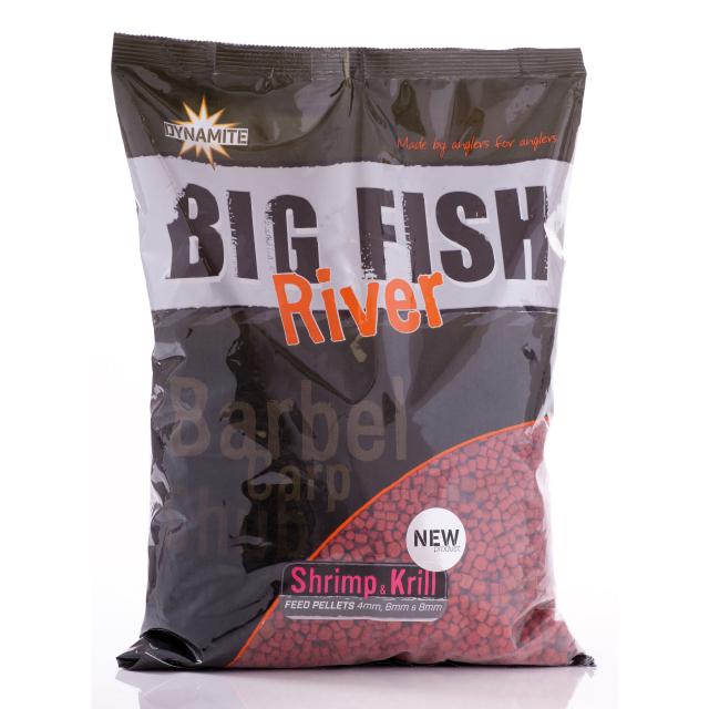 DYNAMITE BAITS BIG FISH RIVER FEED PELLETS SHRIMP & KRILL 1,8KG