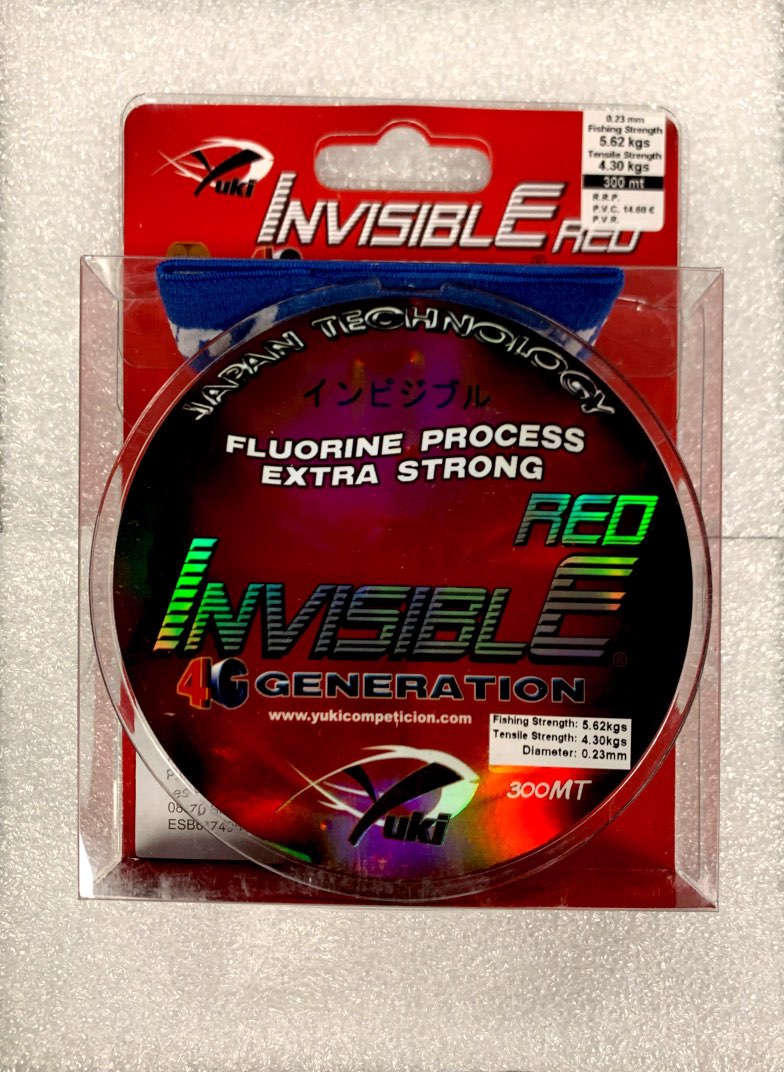 Yuki NYLON INVISIBLE RED 300MT
